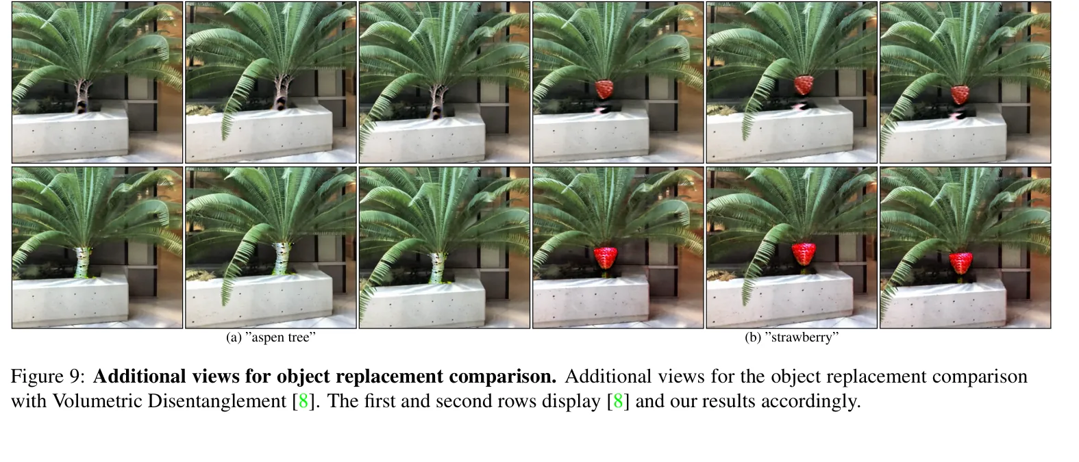 Fig. 9: Additional views for object replacement comparison