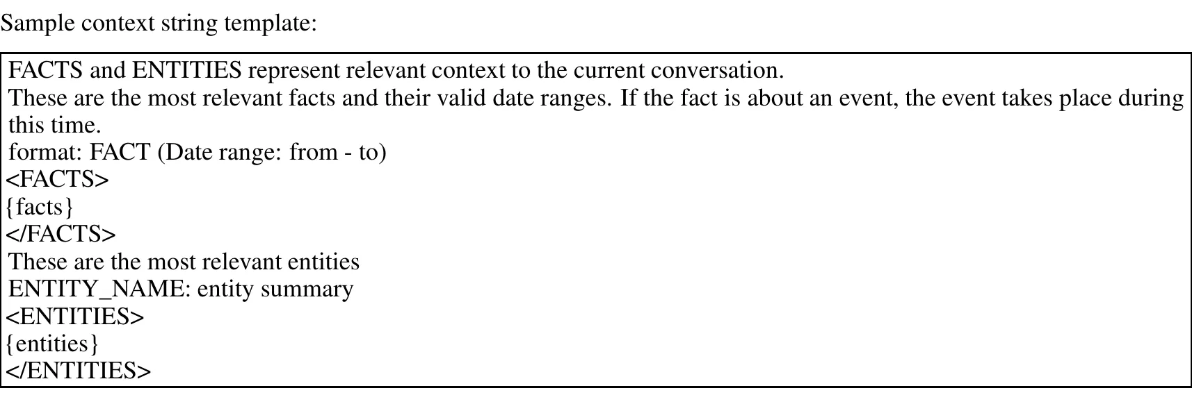 Zep sample context template